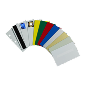 Farvede plastkort