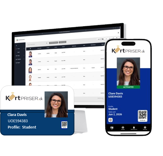 ID-kortl�sning fra Kortpriser.dk med administrativ platform, digitalt ID og fysisk plastikkort