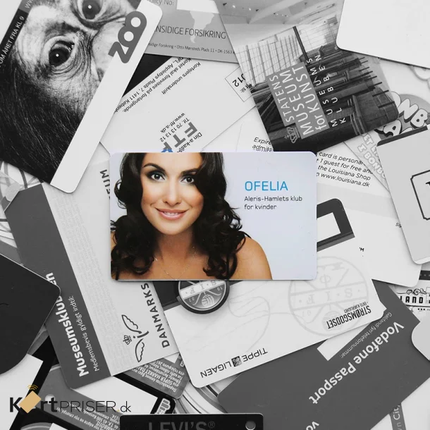 Plastkort m. trykt design