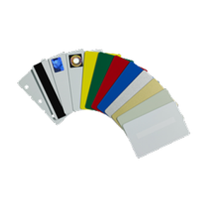 Farvede plastkort