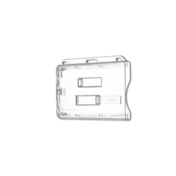 Kortholder, transparent hrd plast, horisontal - for 2 kort