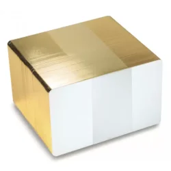 Hvide plastkort med Guld-kant