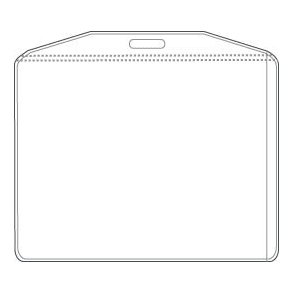 Kortholder, transparent bl�d plast, horisontal