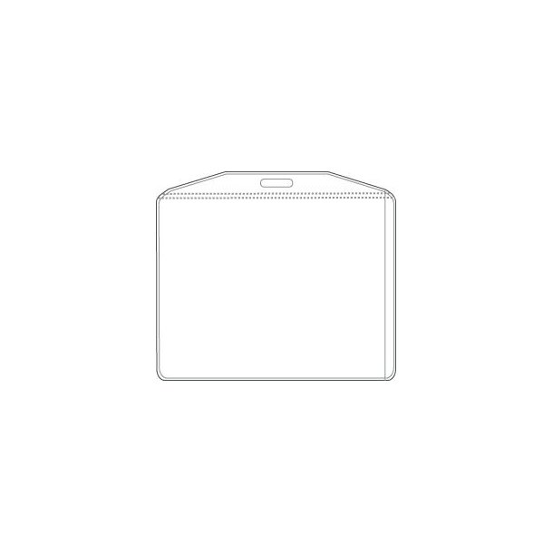 Kortholder, transparent bl�d plast, horisontal