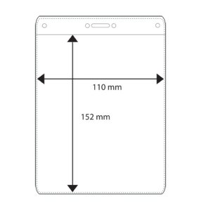 Kortholder, transparent bl�d plast, horisontal