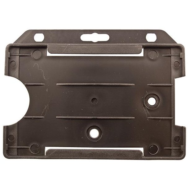 Kortholder, sort plast, horisontal