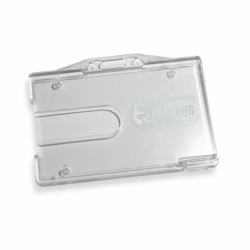 Kortholder, transparent hrd plast, horisontal