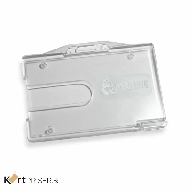 Kortholder, transparent hrd plast, horisontal