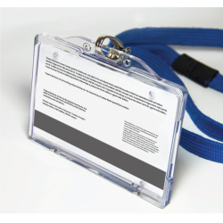 Kortholder, transparent hrd plast, horisontal