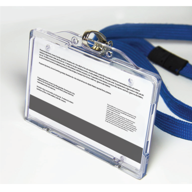 Kortholder, transparent h�rd plast, horisontal