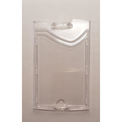 Kortholder, KLAR hrd plast, Lodret