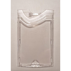 Kortholder, KLAR hrd plast, Lodret