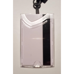 Kortholder, KLAR hrd plast, Lodret