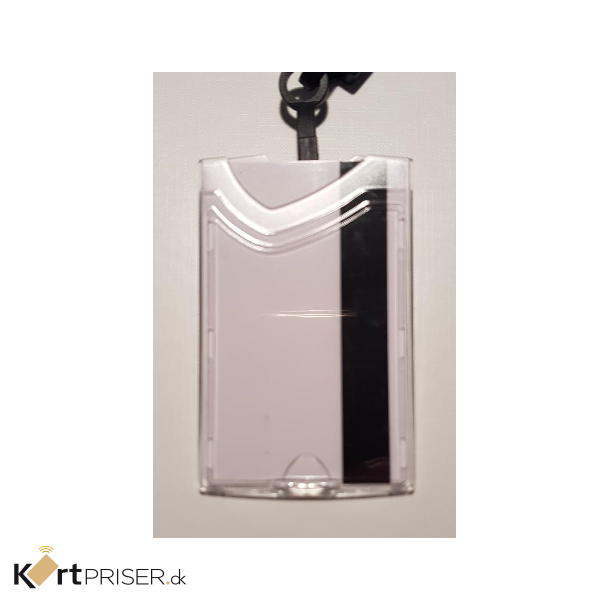 Kortholder, KLAR hrd plast, Lodret