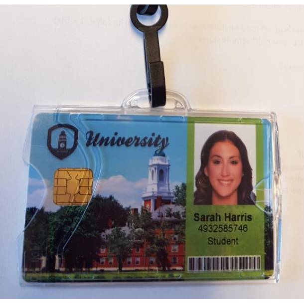 Kortholder, transparent h�rd plast, horisontal - IDX110