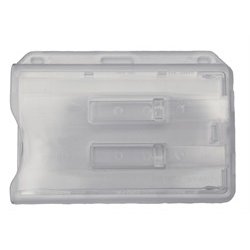 Kortholder, transparent hrd plast, horisontal - for 2 kort