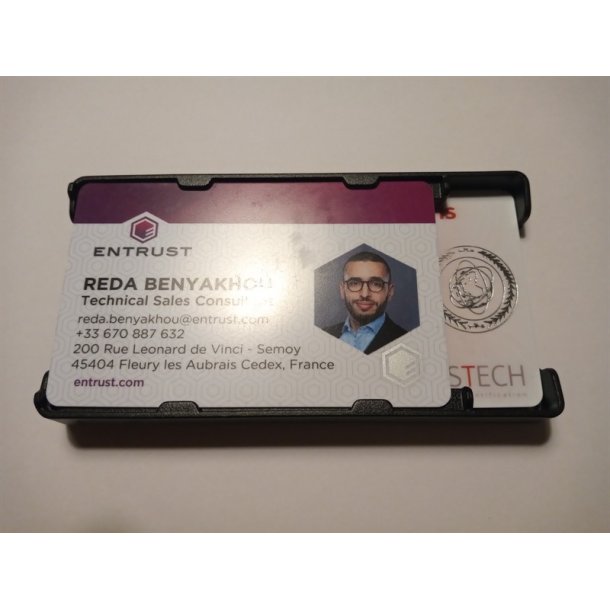 Kortholder, �ben, sort plast - 1 til 6 kort