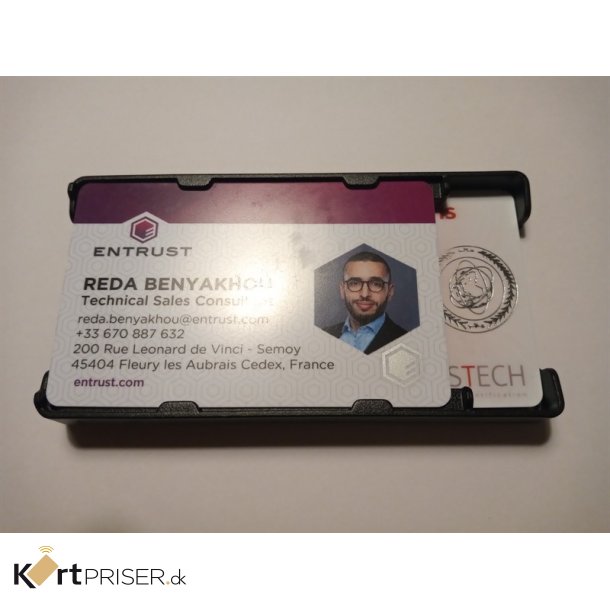 Kortholder, ben, sort plast - 1 til 6 kort