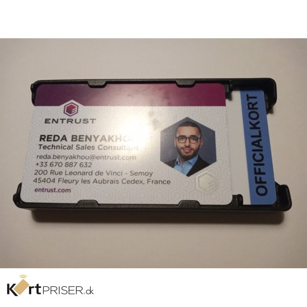 Kortholder, ben, sort plast - 1 til 6 kort