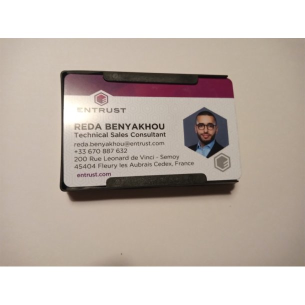 Kortholder, �ben, sort plast - 1 til 5 kort