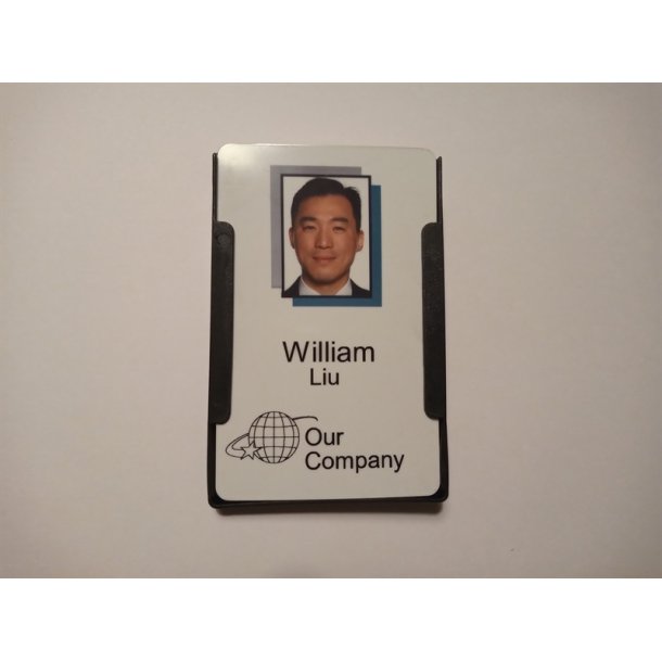 Kortholder, �ben, sort plast - 1 til 5 kort