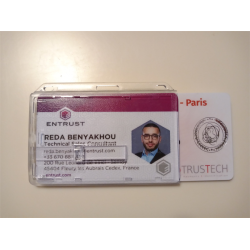 Kortholder, transparent hrd plast, horisontal - for 2 kort