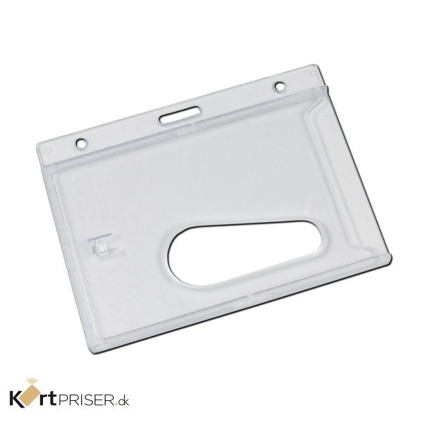 Kortholder, FROSTED hrd plast, horisontal