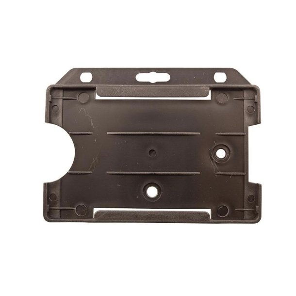 Kortholder, sort plast, horisontal