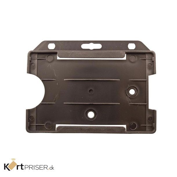 Kortholder, sort plast, horisontal