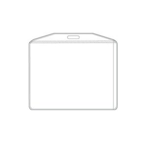 Kortholder, transparent bl�d plast, horisontal