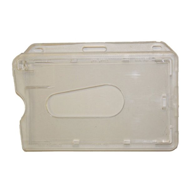 Kortholder, transparent h�rd plast, horisontal - blank