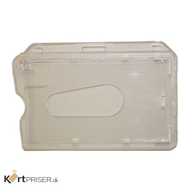Kortholder, transparent hrd plast, horisontal - mat