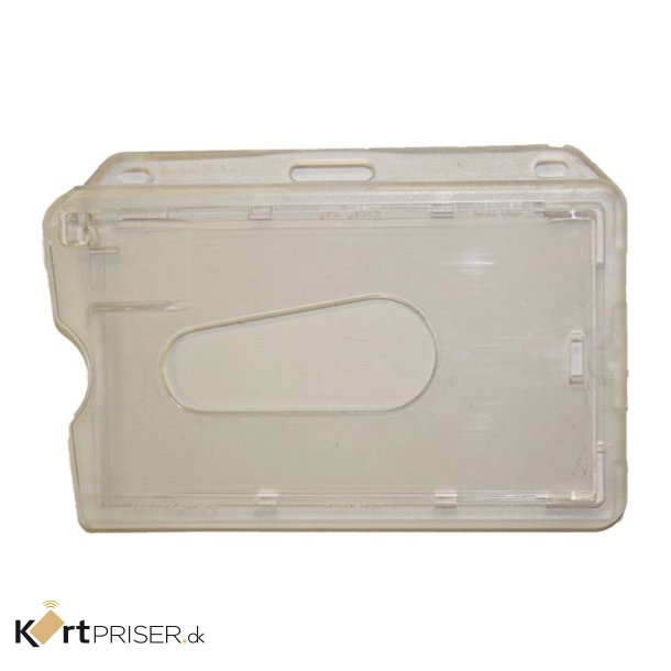 Kortholder, transparent hrd plast, horisontal - blank